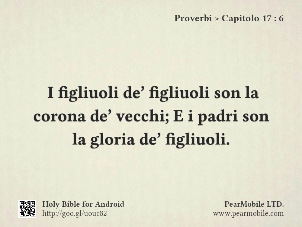 Proverbi, Capitolo 17:6